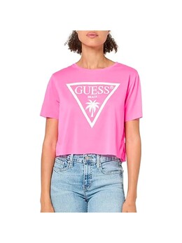 GUESS: Розовая футболка 