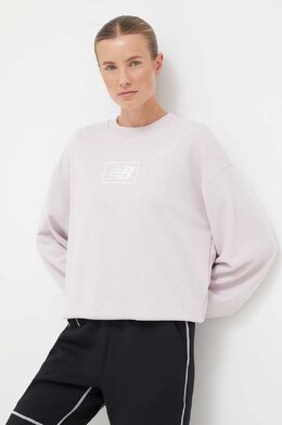New Balance: Розовая толстовка 
