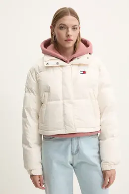 Tommy Jeans: Бежевый пуховик 
