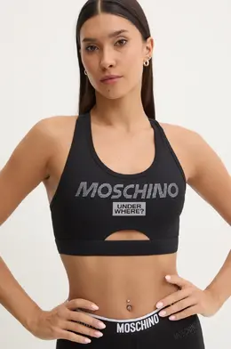 Moschino Underwear: Чёрный бюстгальтер 