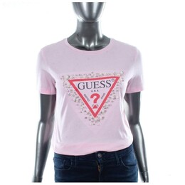 GUESS: Розовая футболка 
