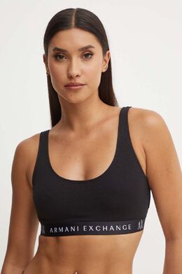 Armani Exchange: Чёрный бюстгальтер 