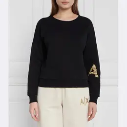 Armani Exchange: Чёрная толстовка 