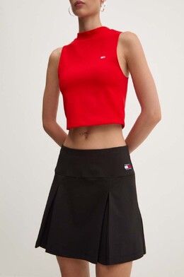 Tommy Jeans: Чёрная юбка 