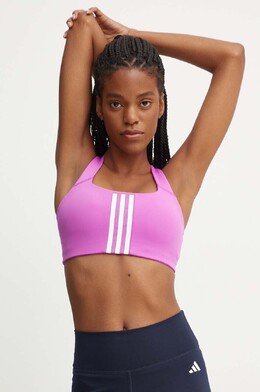 adidas Performance: Фиолетовый бюстгальтер 