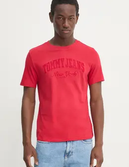 Tommy Jeans: Красная футболка 