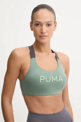 PUMA: Зелёный бюстгальтер 