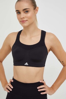 adidas Performance: Чёрный бюстгальтер 