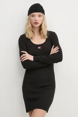 Tommy Jeans: Чёрное платье 