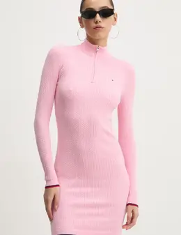 Tommy Jeans: Розовое платье 