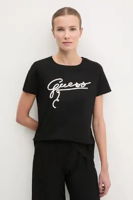 GUESS: Хлопковая футболка 