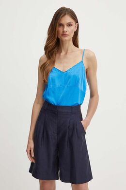 United Colors Of Benetton: Синяя блуза 