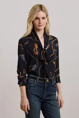 Lauren Ralph Lauren: Тёмная блуза 
