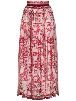 Dolce & Gabbana: Шёлковая юбка  Majolica