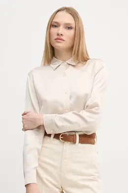 Calvin Klein Jeans: Бежевая рубашка 