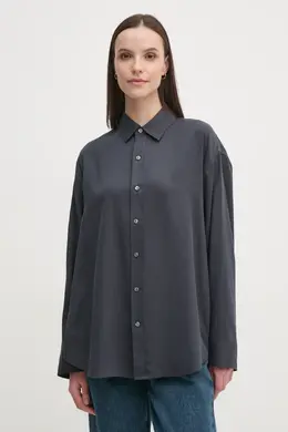 Calvin Klein Jeans: Серая рубашка 