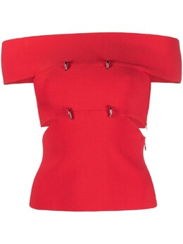 Alexander McQueen: Топ с коротким рукавом 