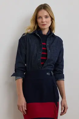 Lauren Ralph Lauren: Джинсовая рубашка 