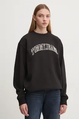 Tommy Jeans: Чёрная толстовка 