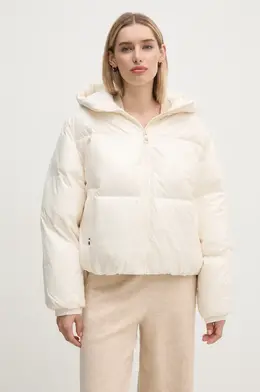 Tommy Hilfiger: Бежевый пуховик 