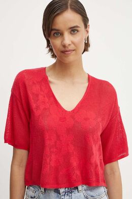 United Colors Of Benetton: Розовая футболка 
