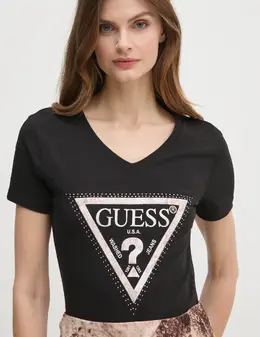 GUESS: Чёрная футболка 
