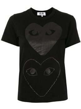 Comme Des Garçons Play: Чёрная футболка 