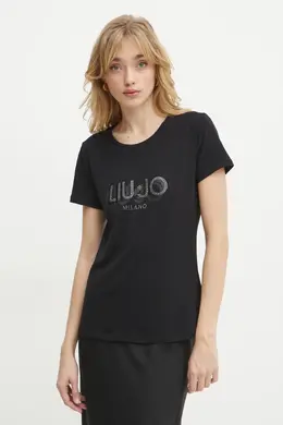 LIU JO: Чёрная футболка 