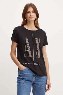 Armani Exchange: Чёрная футболка 