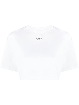 Off-White: Короткая футболка 