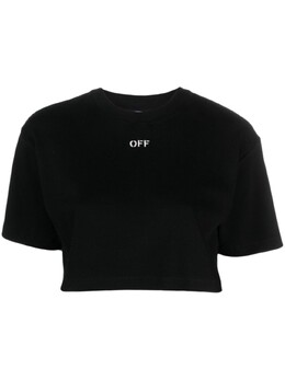 Off-White: Короткая футболка 