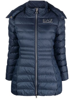 EA7 Emporio Armani: Пуховик с капюшоном 