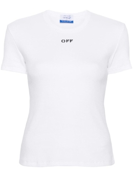 Off-White: Белая футболка 