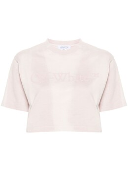 Off-White: Короткая футболка 