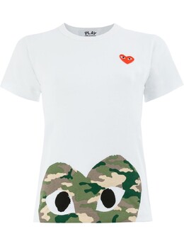 Comme Des Garçons Play: Белая футболка 