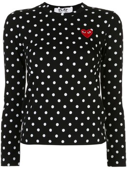 Comme Des Garçons Play: Футболка в горошек 