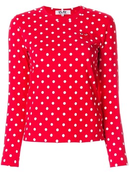 Comme Des Garçons Play: Футболка в горошек 