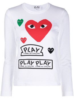 Comme Des Garçons Play: Футболка с длинным рукавом 