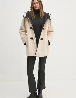 DKNY: Бежевая куртка 