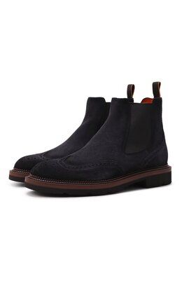 Santoni: Синие ботинки 