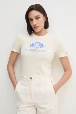 Tommy Hilfiger: Бежевая футболка 