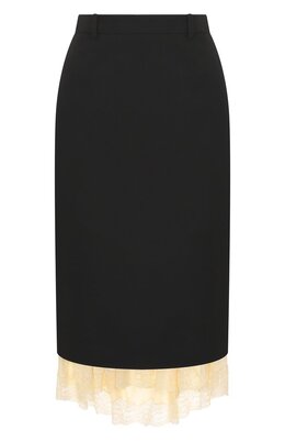 Balenciaga: Юбка из шерсти 