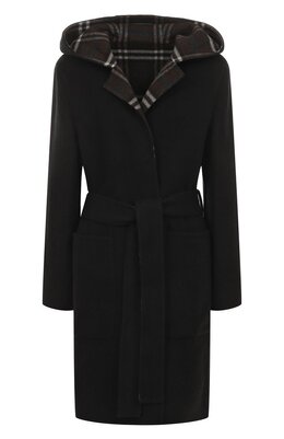 Burberry: Чёрное пальто 