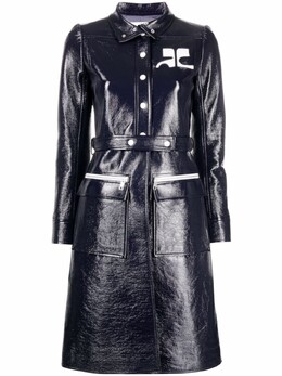 Courreges: Синий плащ 