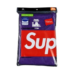 Supreme: Фиолетовая футболка  Hanes