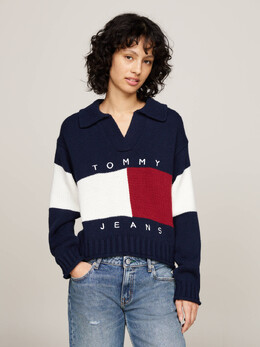 Tommy Jeans: Тёмный свитер 