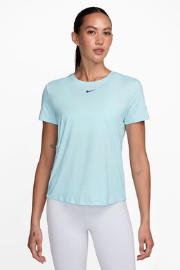 Nike: Топ  Dri FIT с коротким рукавом