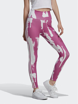 Adidas: Фиолетовые легинсы 