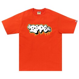 A BATHING APE: Оранжевая футболка 