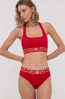 Versace: Красный бюстгальтер 